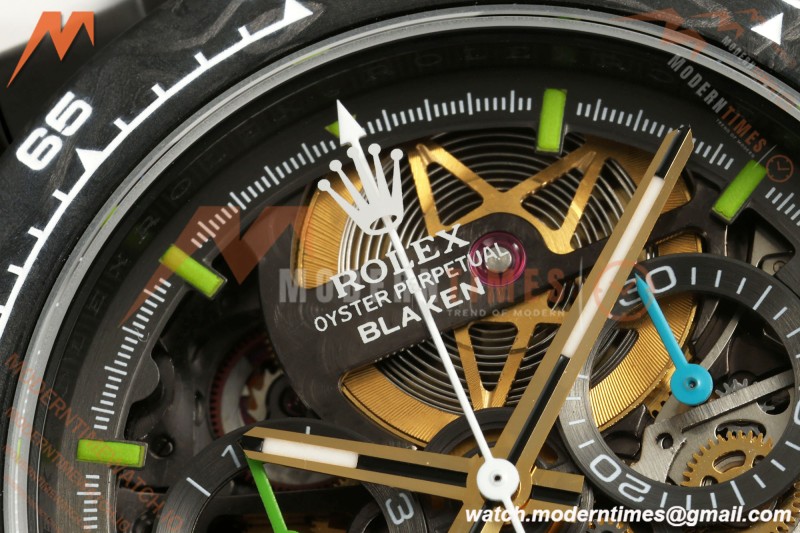 Rolex - Daytona Blaken 40mm NTPT PVD/RU White Skeleton Sonic DD4130