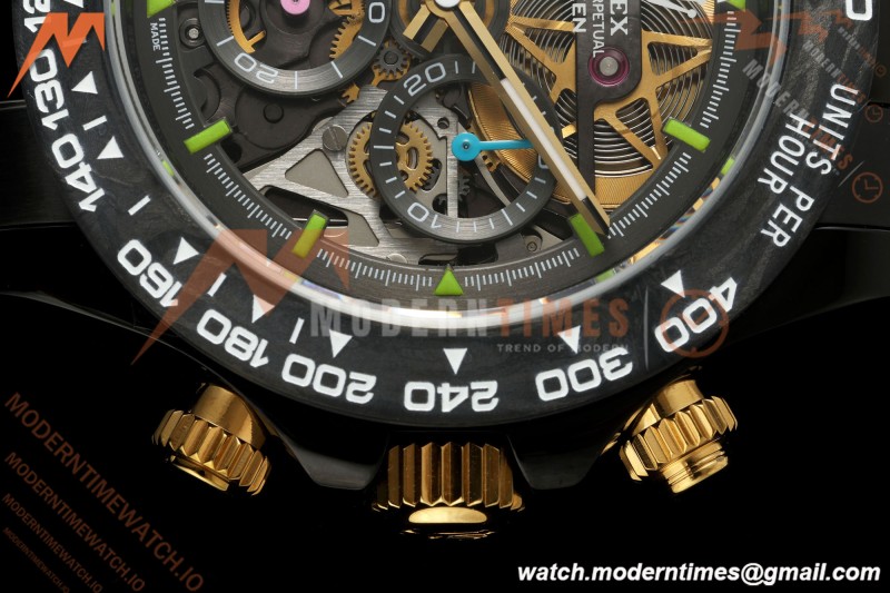 Rolex - Daytona Blaken 40mm NTPT PVD/RU White Skeleton Sonic DD4130