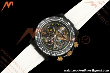 Rolex - Daytona Blaken 40mm NTPT PVD/RU White Skeleton Sonic DD4130