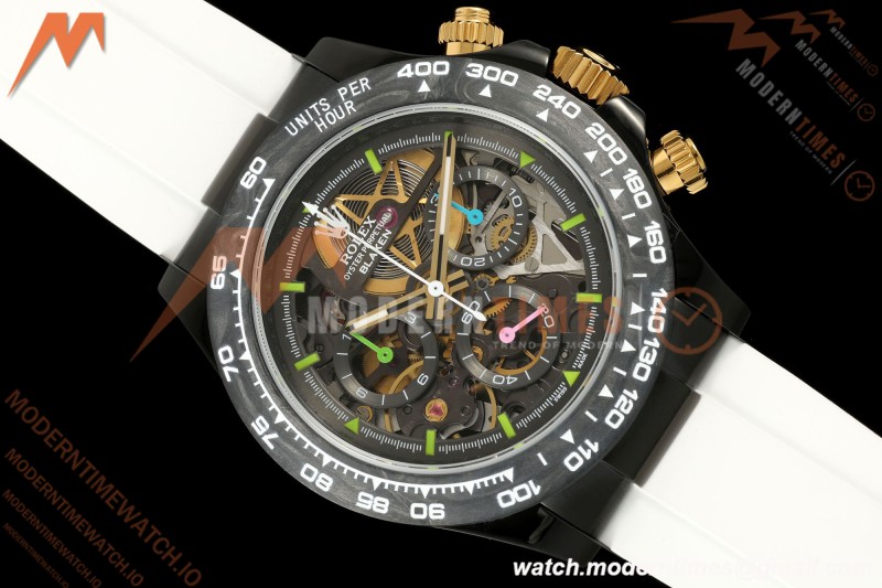 Rolex - Daytona Blaken 40mm NTPT PVD/RU White Skeleton Sonic DD4130