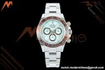 Rolex - Daytona 126506 40mm Gain Weight Brn CER/SS I-Blu/Dia UFO UF4131 Free Sprung | 롤렉스 데이토나 126506 40mm, 브라운 세라믹/스테인리스 스틸, 아이스 블루 다이얼/다이아몬드, UFO UF4131 무브먼트, 프리 스프링 밸런스 휠
