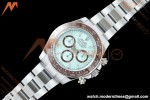 Rolex - Daytona 126506 40mm Gain Weight Brn CER/SS I-Blu/Dia UFO UF4131 Free Sprung | 롤렉스 데이토나 126506 40mm, 브라운 세라믹/스테인리스 스틸, 아이스 블루 다이얼/다이아몬드, UFO UF4131 무브먼트, 프리 스프링 밸런스 휠