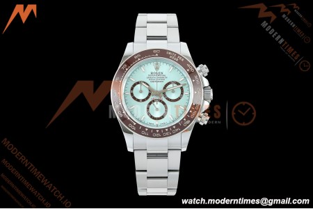 Rolex - Daytona 126506 40mm Gain Weight Brn CER/SS I-Blu/Stk UFO UF4131 Free Sprung | 롤렉스 데이토나 126506 40mm 중량 강화 버전 브라운 세라믹 / 스테인리스 스틸 아이스 블루 스틱 인덱스 다이얼 UFO UF4131 무브먼트 프리 스프렁 밸런스