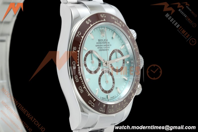 Rolex - Daytona 126506 40mm Gain Weight Brn CER/SS I-Blu/Stk UFO UF4131 Free Sprung | 롤렉스 데이토나 126506 40mm 중량 강화 버전 브라운 세라믹 / 스테인리스 스틸 아이스 블루 스틱 인덱스 다이얼 UFO UF4131 무브먼트 프리 스프렁 밸런스