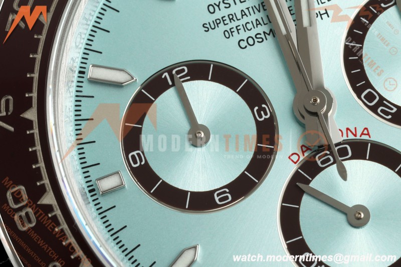 Rolex - Daytona 126506 40mm Gain Weight Brn CER/SS I-Blu/Stk UFO UF4131 Free Sprung | 롤렉스 데이토나 126506 40mm 중량 강화 버전 브라운 세라믹 / 스테인리스 스틸 아이스 블루 스틱 인덱스 다이얼 UFO UF4131 무브먼트 프리 스프렁 밸런스