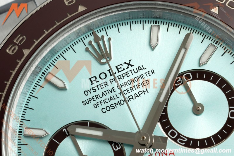 Rolex - Daytona 126506 40mm Gain Weight Brn CER/SS I-Blu/Stk UFO UF4131 Free Sprung | 롤렉스 데이토나 126506 40mm 중량 강화 버전 브라운 세라믹 / 스테인리스 스틸 아이스 블루 스틱 인덱스 다이얼 UFO UF4131 무브먼트 프리 스프렁 밸런스