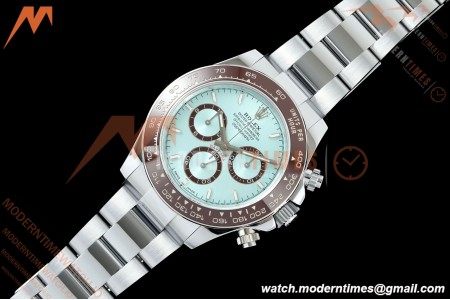 Rolex - Daytona 126506 40mm Gain Weight Brn CER/SS I-Blu/Stk UFO UF4131 Free Sprung | 롤렉스 데이토나 126506 40mm 중량 강화 버전 브라운 세라믹 / 스테인리스 스틸 아이스 블루 스틱 인덱스 다이얼 UFO UF4131 무브먼트 프리 스프렁 밸런스