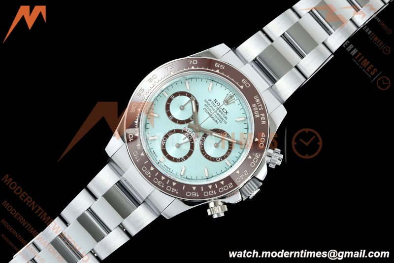Rolex - Daytona 126506 40mm Gain Weight Brn CER/SS I-Blu/Stk UFO UF4131 Free Sprung | 롤렉스 데이토나 126506 40mm 중량 강화 버전 브라운 세라믹 / 스테인리스 스틸 아이스 블루 스틱 인덱스 다이얼 UFO UF4131 무브먼트 프리 스프렁 밸런스