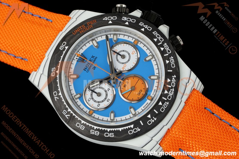 Rolex - Daytona 40mm DiW VELOCE White Carbon Fiber FC/NY Blue Dial Sonic SA4130