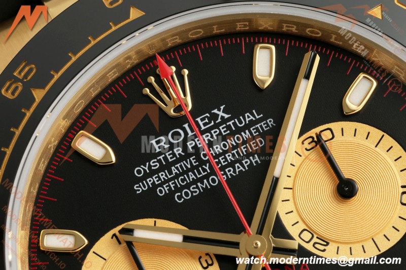 Rolex - Daytona 116518LN Paul Newman 40mm Gain Weight CER/YG/RU BLK/YG 3CF DD4130 Mod