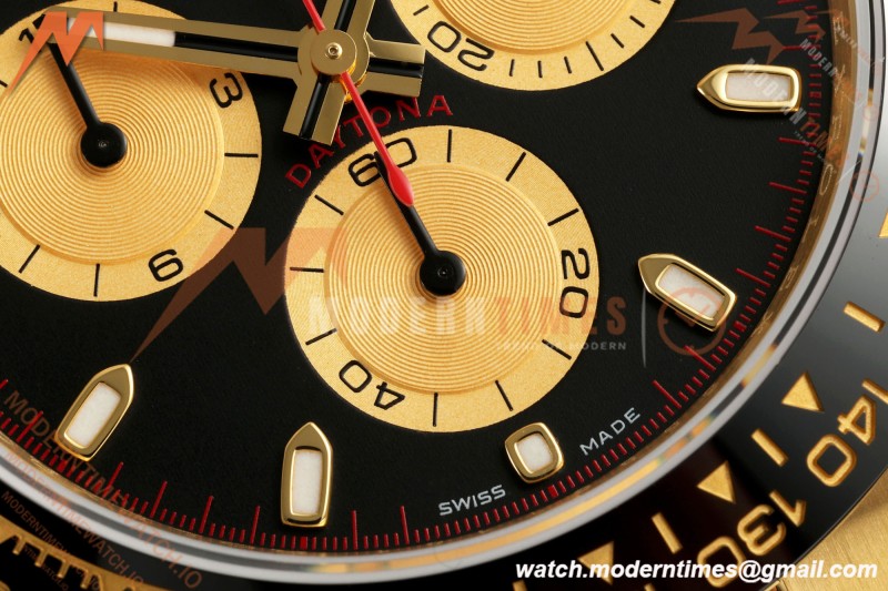 Rolex - Daytona 116518LN Paul Newman 40mm Gain Weight CER/YG/RU BLK/YG 3CF DD4130 Mod