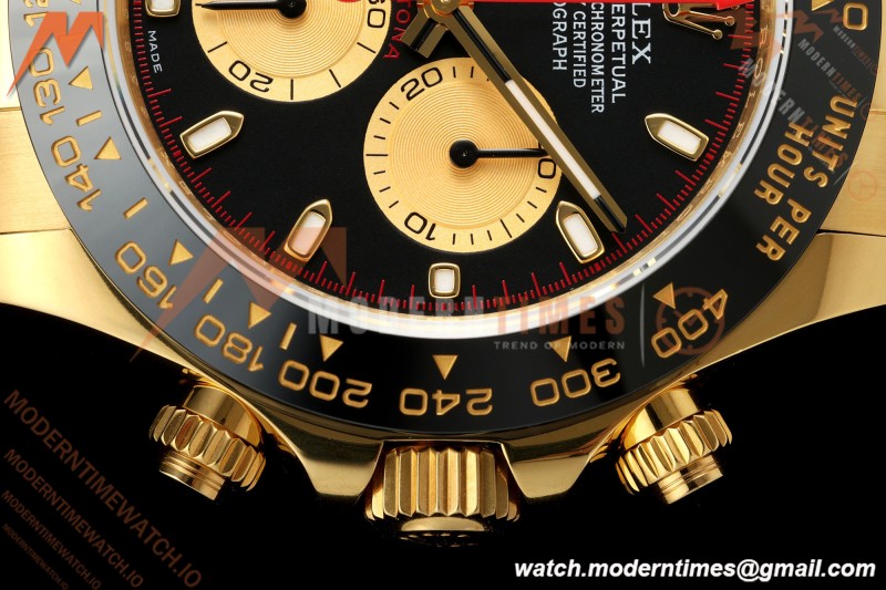 Rolex - Daytona 116518LN Paul Newman 40mm Gain Weight CER/YG/RU BLK/YG 3CF DD4130 Mod