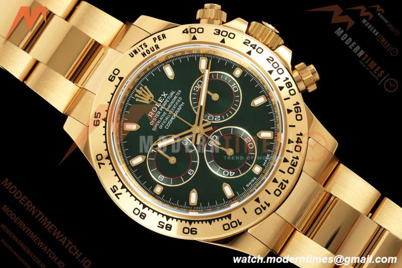 Rolex - Daytona 116508 Gain Weight 40mm 904L YG/YG Grn/Stk VSF DD4130 | Rolex - Daytona 116508 무게 증가 40mm 904L YG/YG 그린/스톡 VSF DD4130