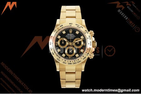 Rolex - Daytona 116508 40mm Gain Weight YG/YG Blk/Gold/Diam AVF DD4130