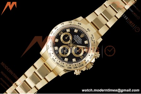 Rolex - Daytona 116508 40mm Gain Weight YG/YG Blk/Gold/Diam AVF DD4130