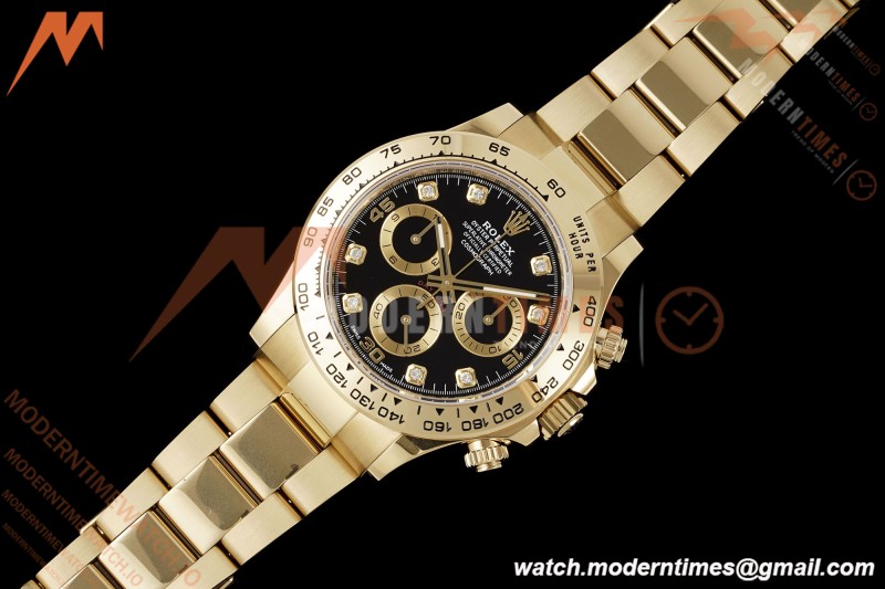 Rolex - Daytona 116508 40mm Gain Weight YG/YG Blk/Gold/Diam AVF DD4130