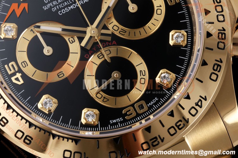 Rolex - Daytona 116508 40mm Gain Weight YG/YG Blk/Gold/Diam AVF DD4130