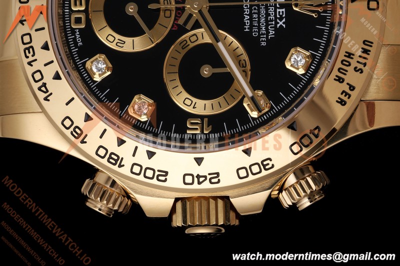 Rolex - Daytona 116508 40mm Gain Weight YG/YG Blk/Gold/Diam AVF DD4130