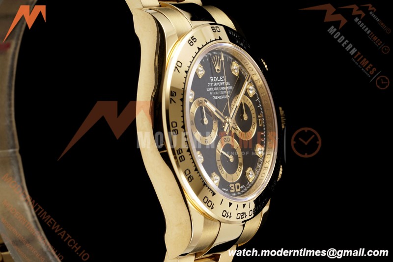 Rolex - Daytona 116508 40mm Gain Weight YG/YG Blk/Gold/Diam AVF DD4130