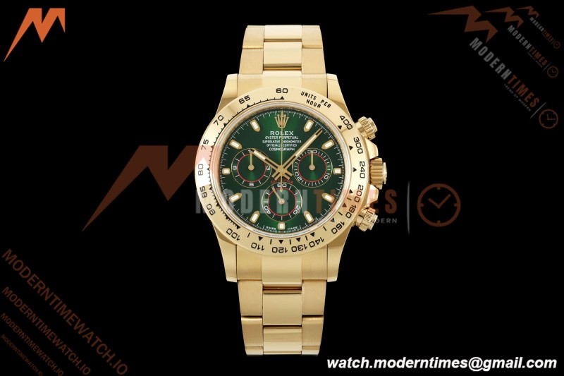 Rolex - Daytona 116508 40mm Gain Weight YG/YG Grn/Stk AVF DD4130