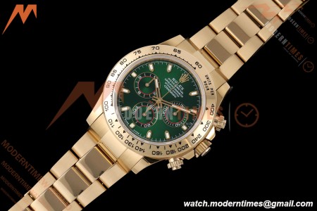Rolex - Daytona 116508 40mm Gain Weight YG/YG Grn/Stk AVF DD4130
