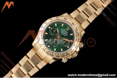Rolex - Daytona 116508 40mm Gain Weight YG/YG Grn/Stk AVF DD4130