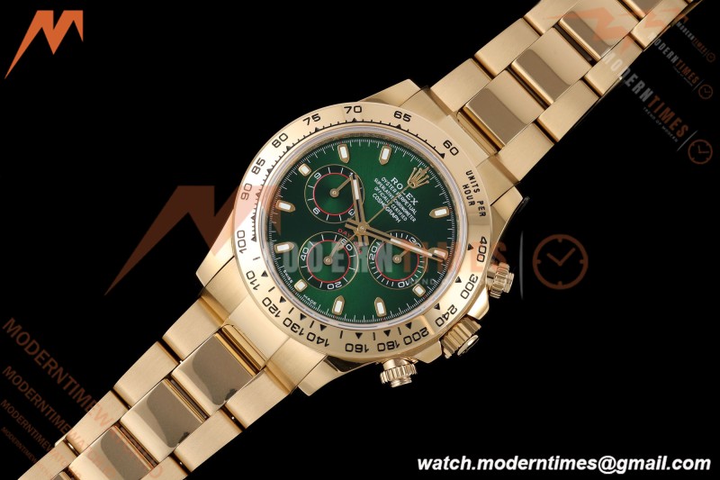 Rolex - Daytona 116508 40mm Gain Weight YG/YG Grn/Stk AVF DD4130