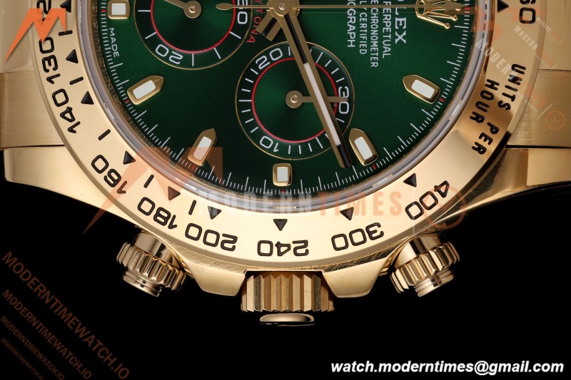 Rolex - Daytona 116508 40mm Gain Weight YG/YG Grn/Stk AVF DD4130