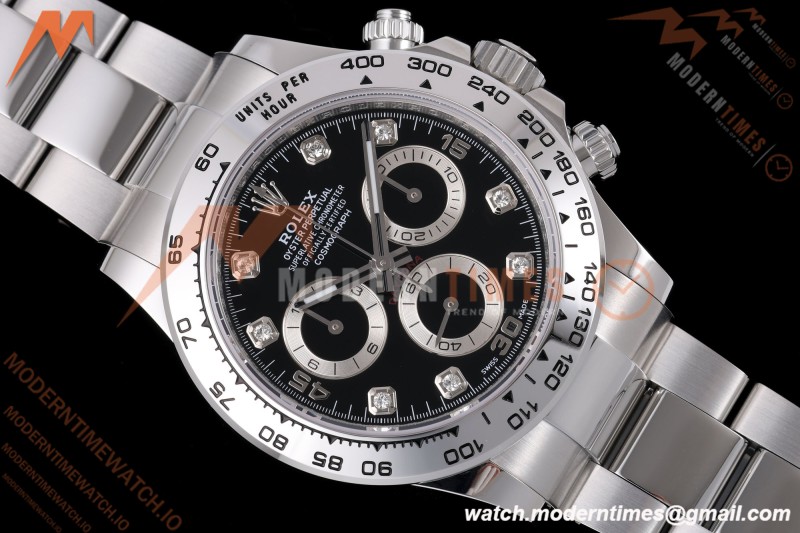 Rolex - Daytona 116509 40mm Gain Weight SS/SS Blk/Diam AVF DD4130