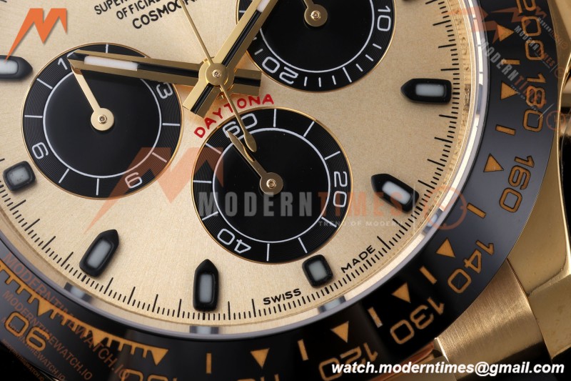Rolex - Daytona 116518LN 40mm Gain Weight CER/YG/RU Gold/Blk/Stk AVF DD4130