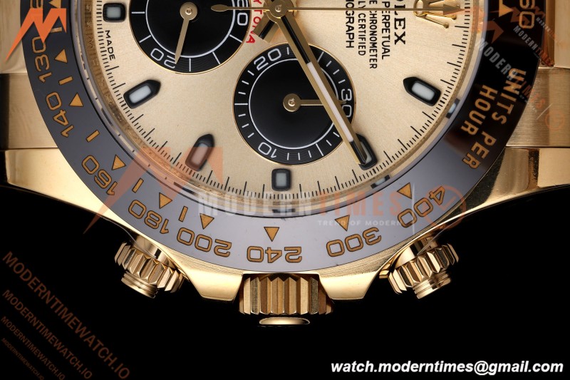 Rolex - Daytona 116518LN 40mm Gain Weight CER/YG/RU Gold/Blk/Stk AVF DD4130