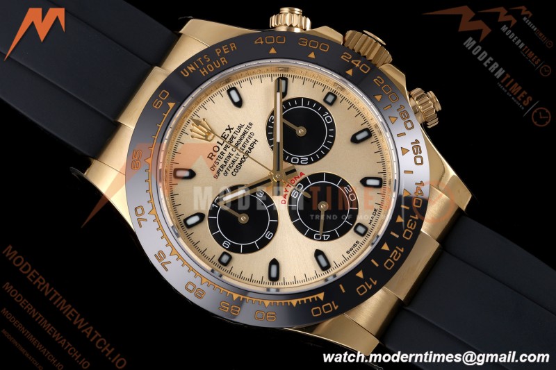 Rolex - Daytona 116518LN 40mm Gain Weight CER/YG/RU Gold/Blk/Stk AVF DD4130