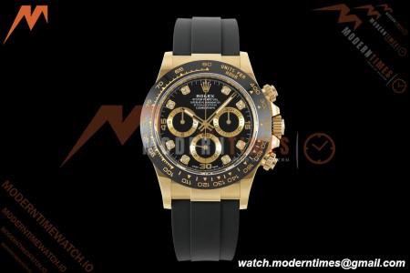 Rolex - Daytona 116518LN 40mm Gain Weight CER/YG/RU Blk/Gold/Dia AVF DD4130 | 롤렉스 - 데이토나 116518LN 40mm 무게 증량 버전 세라믹/옐로우골드/러버 블랙/골드/다이아 AVF DD4130