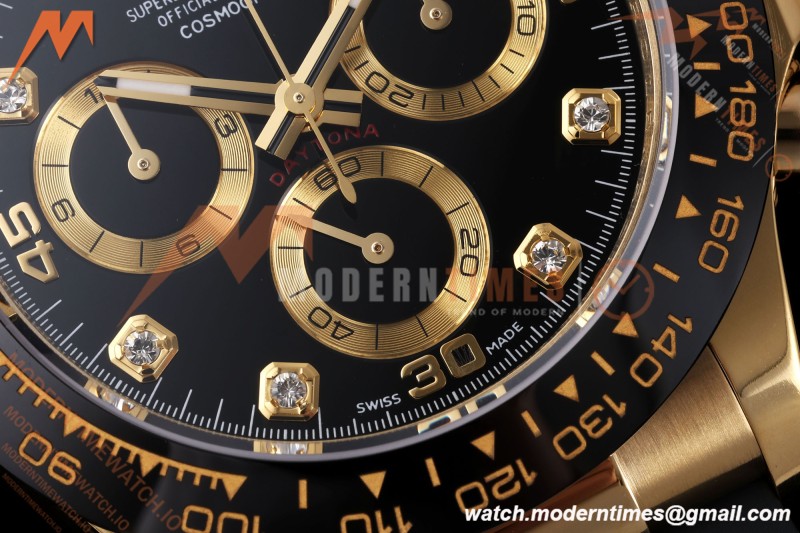 Rolex - Daytona 116518LN 40mm Gain Weight CER/YG/RU Blk/Gold/Dia AVF DD4130