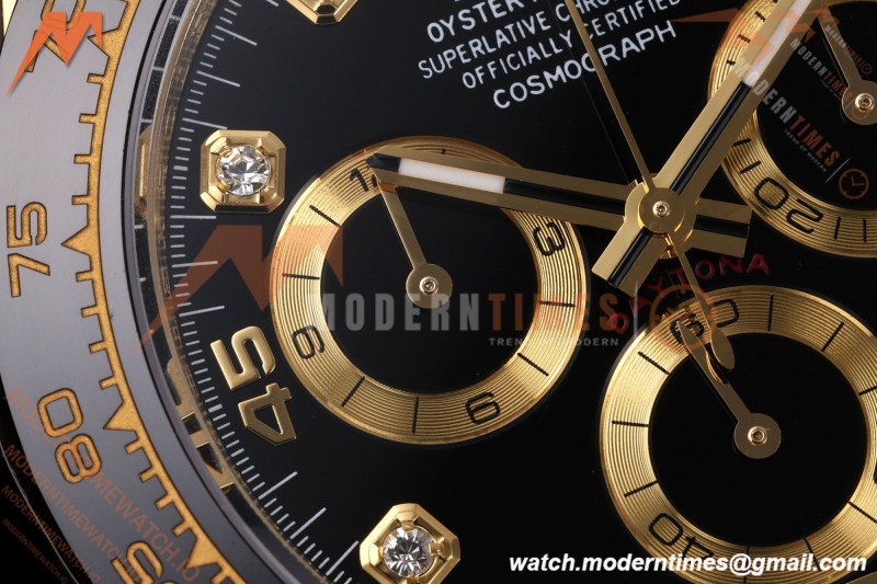Rolex - Daytona 116518LN 40mm Gain Weight CER/YG/RU Blk/Gold/Dia AVF DD4130