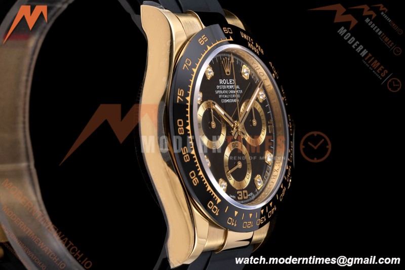 Rolex - Daytona 116518LN 40mm Gain Weight CER/YG/RU Blk/Gold/Dia AVF DD4130
