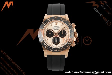Rolex - Daytona 116515LN 40mm Gain Weight RG/RU Champ/Blk AVF DD4130 | 롤렉스 - 데이토나 116515LN 40mm 무게 증량 버전 로즈골드/러버 샴페인/블랙 AVF DD4130