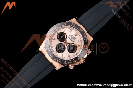 Rolex - Daytona 116515LN 40mm Gain Weight RG/RU Champ/Blk AVF DD4130 | 롤렉스 - 데이토나 116515LN 40mm 무게 증량 버전 로즈골드/러버 샴페인/블랙 AVF DD4130