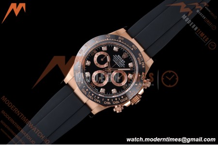 Rolex - Daytona 116515LN 40mm Gain Weight RG/RU Blk/Dia AVF DD4130
