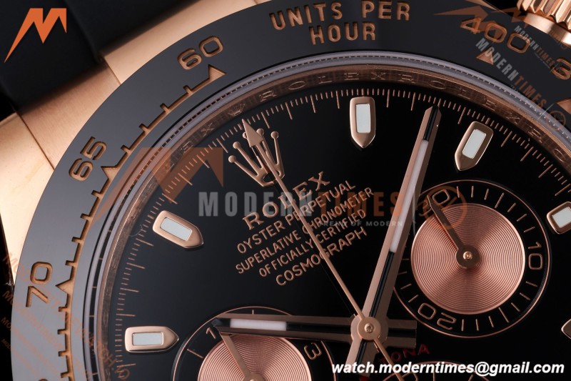 Rolex - Daytona 116515LN 40mm Gain Weight RG/RU Blk/Gold/Stk AVF DD4130