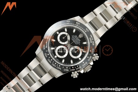 Rolex - Daytona 116500LN 40mm 904L SS/SS Blk/Stk UFO SH-TW4130 Free Sprung