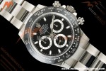 Rolex - Daytona 116500LN 40mm 904L SS/SS Blk/Stk UFO SH-TW4130 Free Sprung