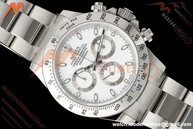 Rolex - Daytona 116520 40mm 904L SS/SS Wht/Stk VSF DD4130 | 롤렉스 - 데이토나 116520 40mm 904L 스테인리스 스틸/스테인리스 스틸 화이트/스틱 인덱스 VSF DD4130