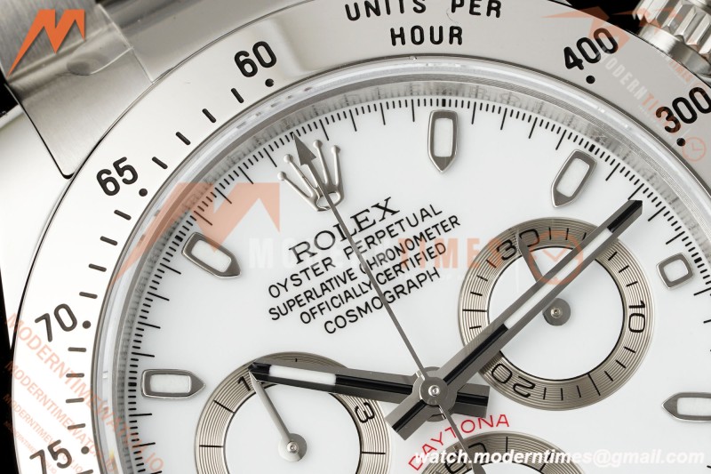 Rolex - Daytona 116520 40mm 904L SS/SS Wht/Stk VSF DD4130 | 롤렉스 - 데이토나 116520 40mm 904L 스테인리스 스틸/스테인리스 스틸 화이트/스틱 인덱스 VSF DD4130