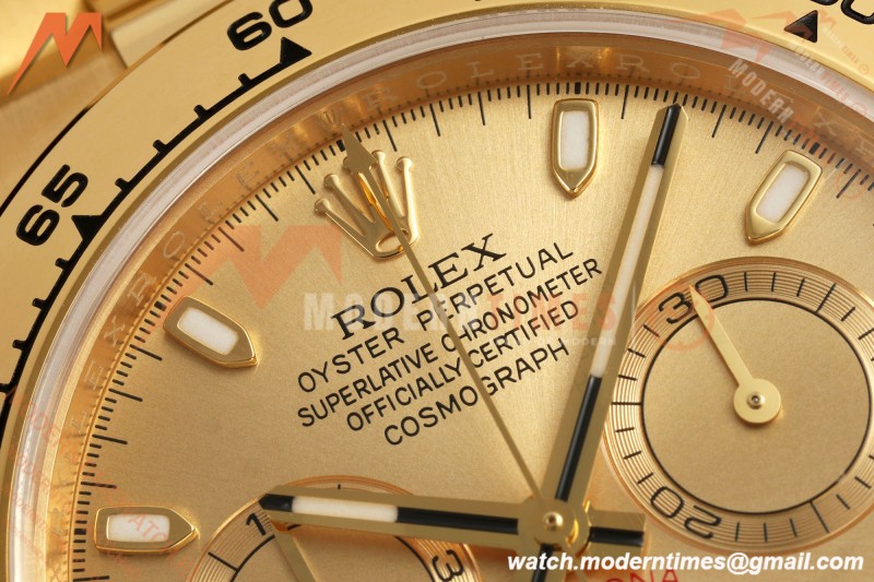 Rolex - Daytona 116508 40mm 904L YG/YG Champ/Stk VF DD4130