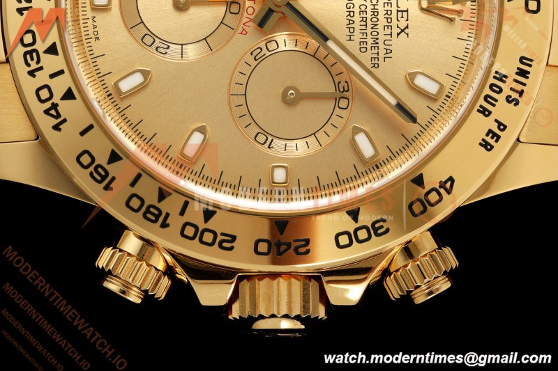 Rolex - Daytona 116508 40mm 904L YG/YG Champ/Stk VF DD4130