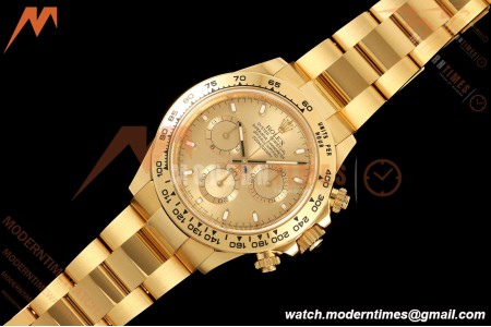 Rolex - Daytona 116508 40mm 904L YG/YG Champ/Stk VF DD4130