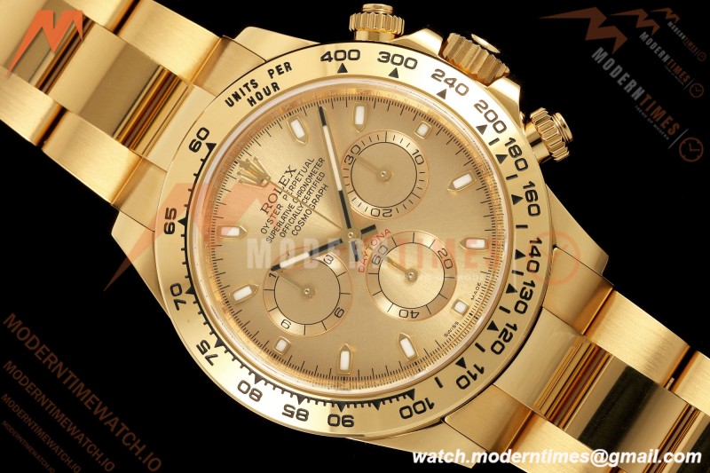 Rolex - Daytona 116508 40mm 904L YG/YG Champ/Stk VF DD4130