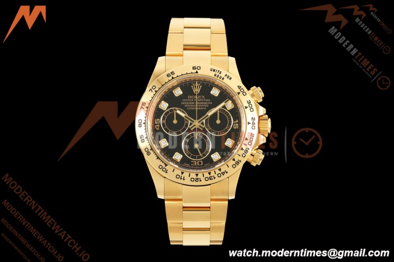 Rolex - Daytona 116508 40mm 904L YG/YG Blk/Dia VF DD4130