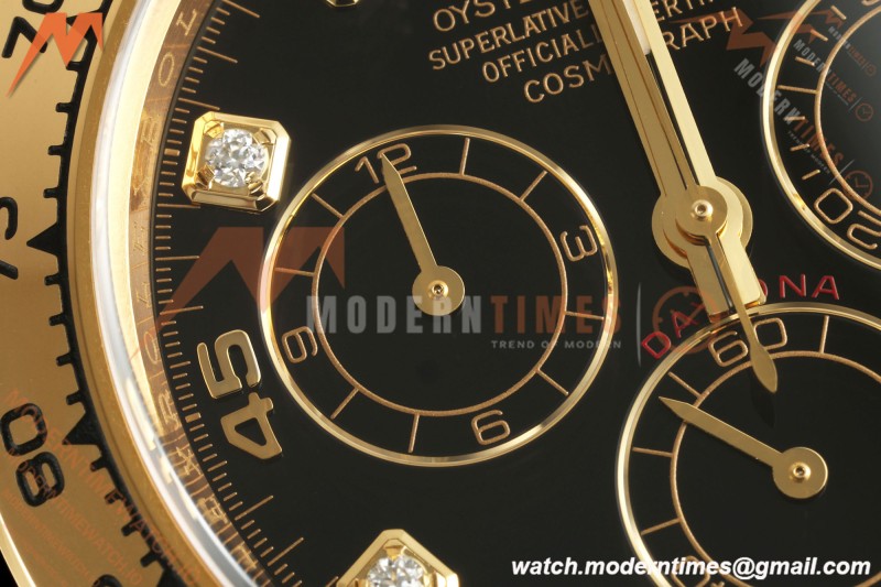 Rolex - Daytona 116508 40mm 904L YG/YG Blk/Dia VF DD4130